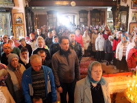 Божественная Литургии архиерейском чином прошла в храме Всех Святых города Петропавловска