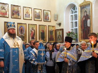 Всенощное бдение в канун праздника Покрова Пресвятой Богородицы состоялось в Главном храме Петропавловской и Булаевской епархии